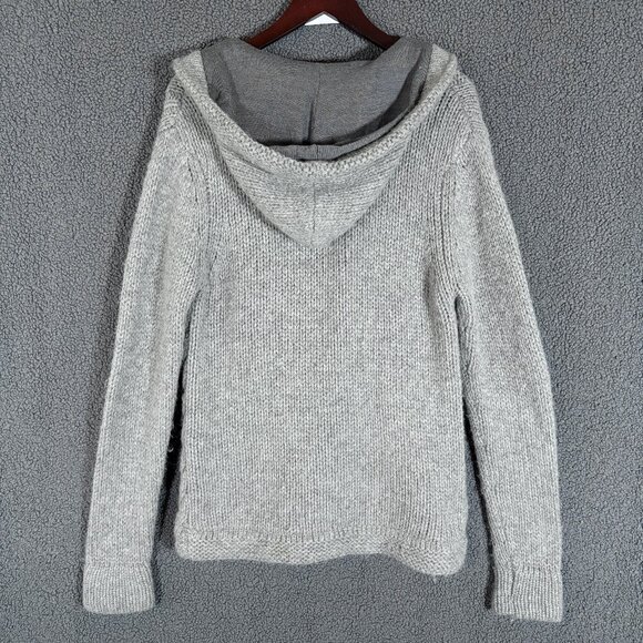 Rag & Bone Alpaca Wool Hooded Cardigan Sweater - Men's Size M - Gray - Picture 5 of 9